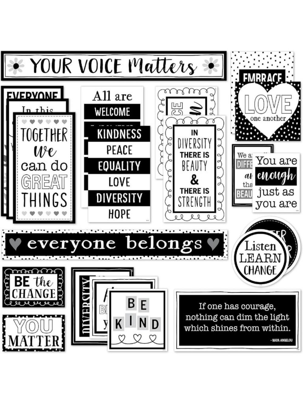 Celebrate Diversity Mini Bulletin Board Set - Classroom Decor for Teachers
